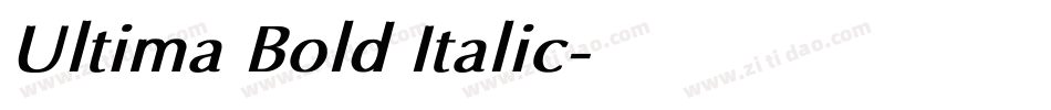 Ultima Bold Italic字体转换